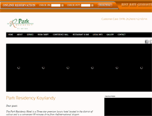 Tablet Screenshot of parkresidencykoyilandy.com